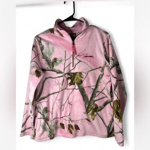 Realtree Pink Camouflage Quarter-Zip Top
